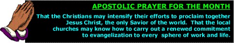 Apostolic Prayer for the Month