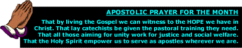 Apostolic Prayer of the Month