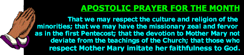 Apostolic Prayer for the Month