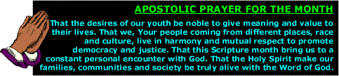 Apostolic Prayer for the Month