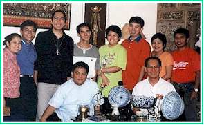 Bro. Alvin (third from left) joins some members of the Music Ministry for an afternoon of sharing his experiences during worship with a big crowd